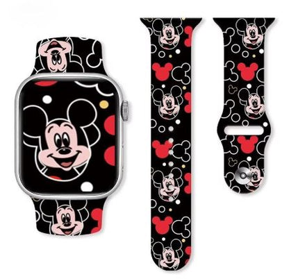 Black and Red Apple Watch Strap Mickey Mouse