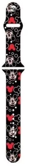 Black and Red Apple Watch Strap Mickey Mouse