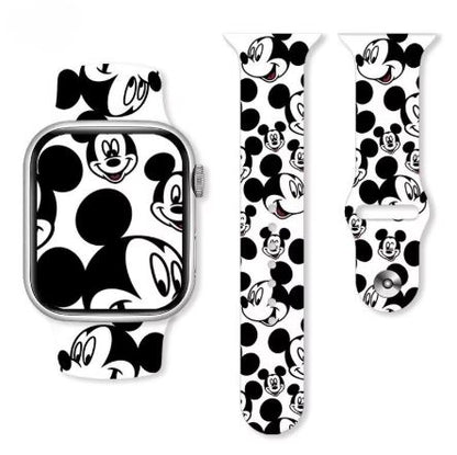Black and While Apple Watch Strap Mickey Mouse