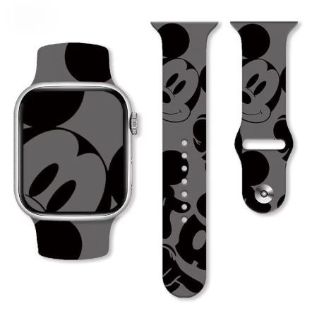 Grey and Black Apple Watch Strap