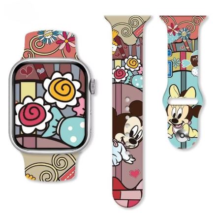 Colorful Apple Watch Strap Mickey Minnie Mouse